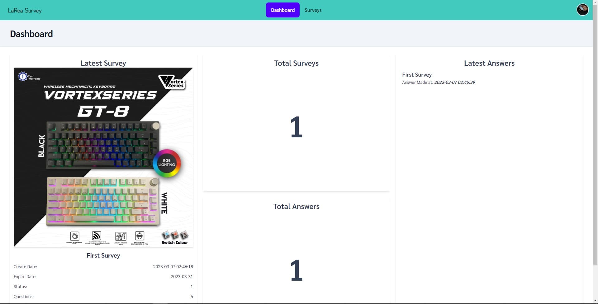 Project Laravel React Survey